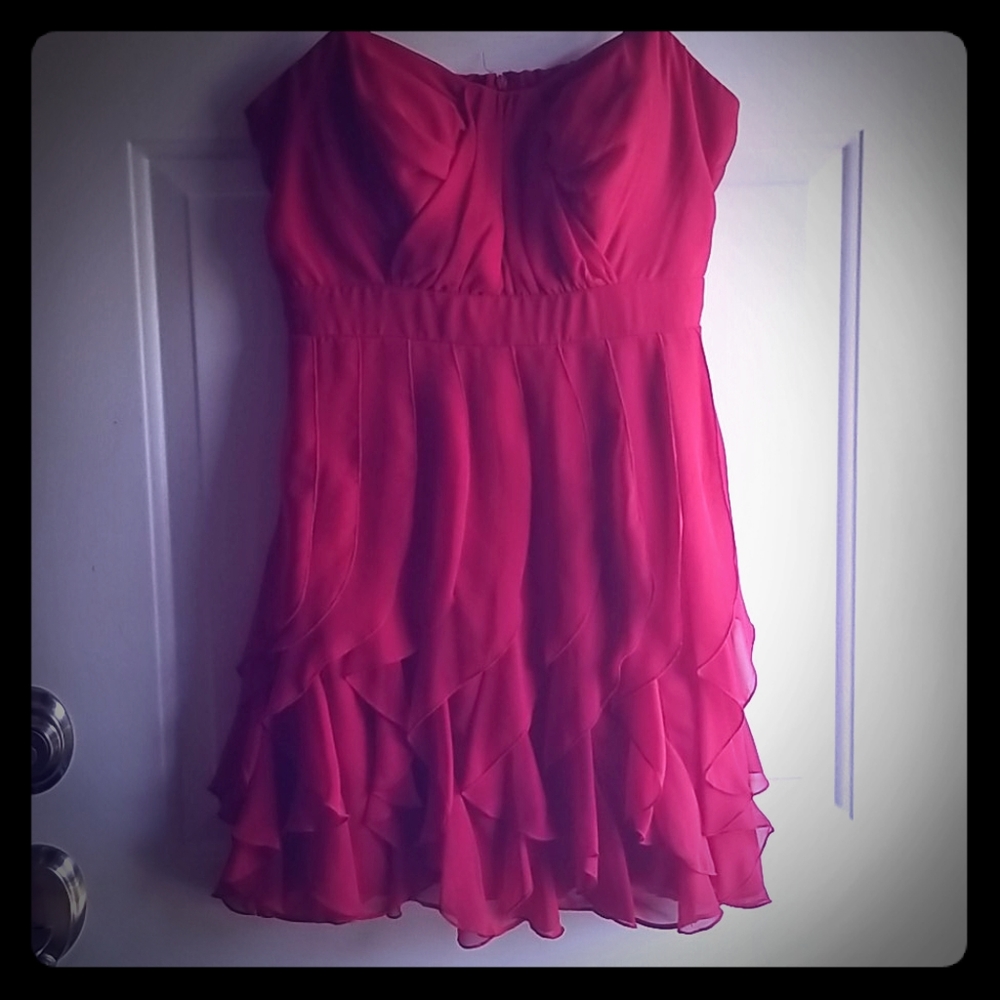 Windsor Strapless Chiffon Dress with Ruffles